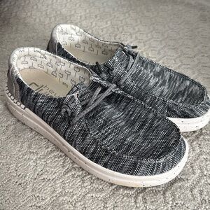 Hey Dude Wendy Rise Sox Dark Grey Loafers